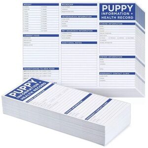 Puppy/Dog Information and Health Record (10pcs)